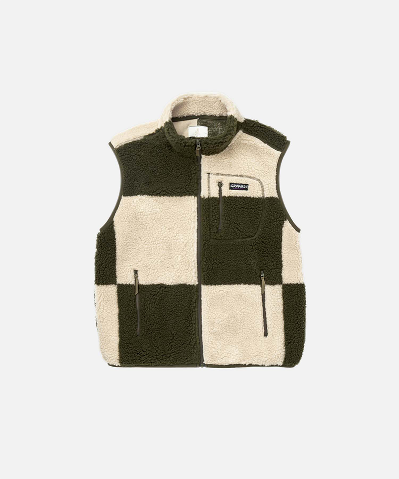 warm outerwearCheckered Sherpa Vest