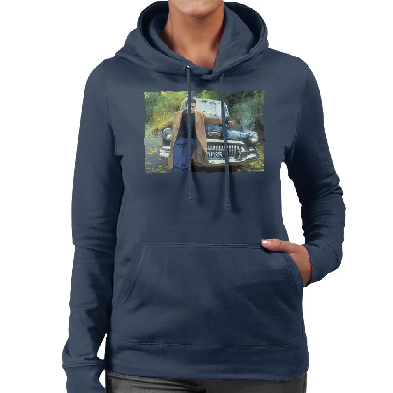 slim fit hoodieTV Times Jools Holland By A Classic Car Women's Hooded Sweatshirt