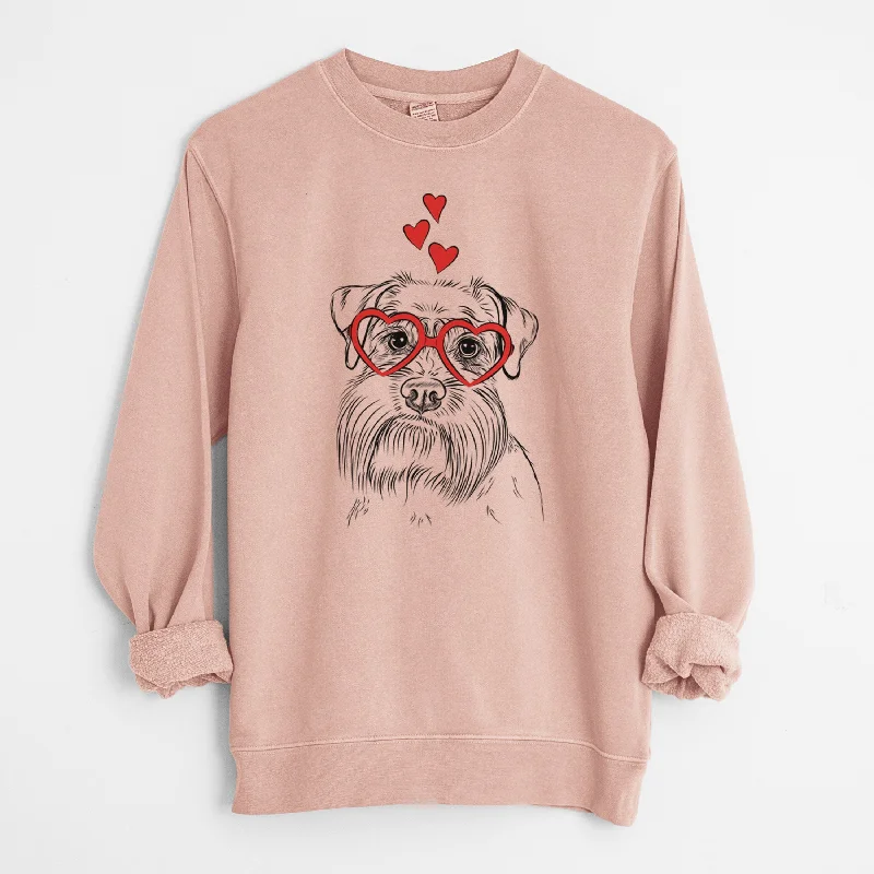 performance workout sweatshirtValentine Wrigley the Schnauzer - Unisex Pigment Dyed Crew Sweatshirt