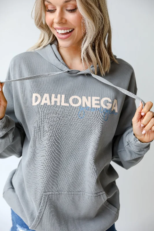 stylish training hoodieGrey Dahlonega Georgia Mountain Hoodie