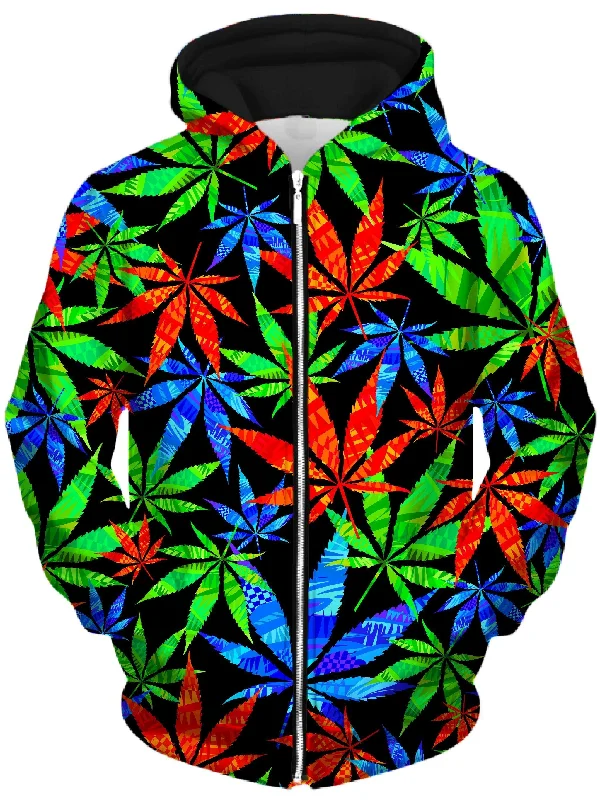 fashion hooded jacketWeed Unisex Zip-Up Hoodie