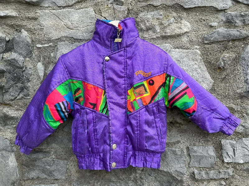 80s purple abstract jacket  3y (98cm)