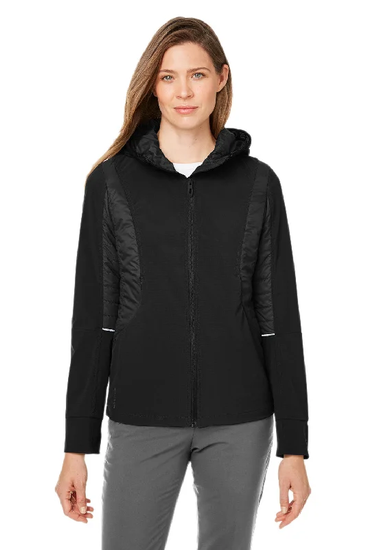 outdoor adventure coatSpyder Womens Powerglyde Full Zip Hooded Jacket - Black