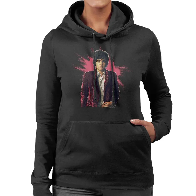 relaxed fit hooded sweatshirtTV Times Singer David Essex 1968 Women's Hooded Sweatshirt