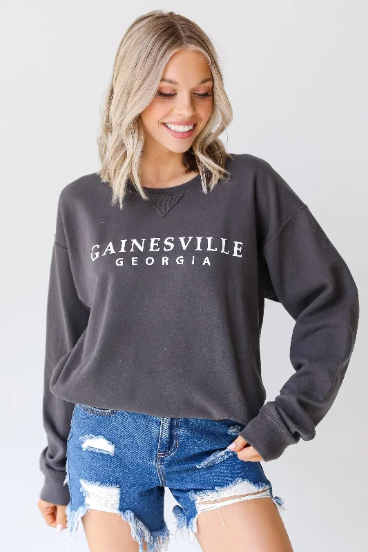 athletic streetwear sweatshirtCharcoal Gainesville Georgia Sweatshirt