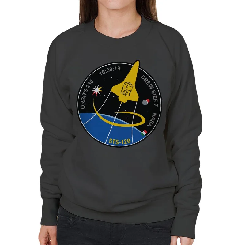 fitness lifestyle hoodieNASA STS 120 Shuttle Mission Imagery Patch Women's Sweatshirt