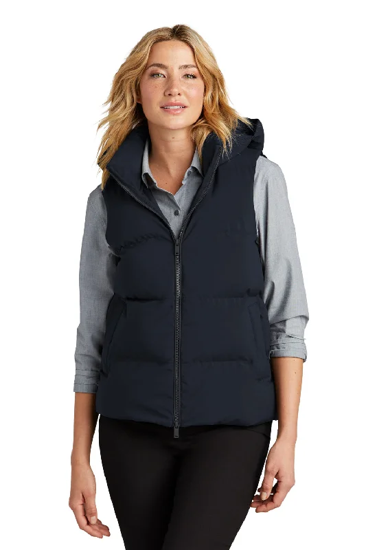 stylish peacoatMercer+Mettle Womens Water Resistant Full Zip Hooded Puffy Vest - Night Navy Blue