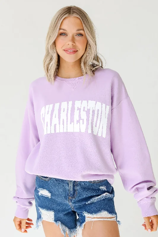 fitted workout sweatshirtLavender Charleston Sweatshirt