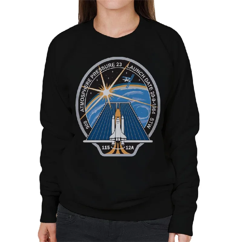 sleek gym hoodieNASA STS 115 Space Shuttle Atlantis Mission Patch Women's Sweatshirt