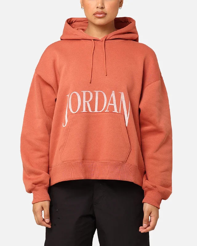 trendy zip-up hoodieJordan Women's Brooklyn Fleece Pullover Hoodie Dusty Peach/Sail