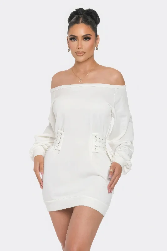 casual summer dressOff Shoulder Mini Dress