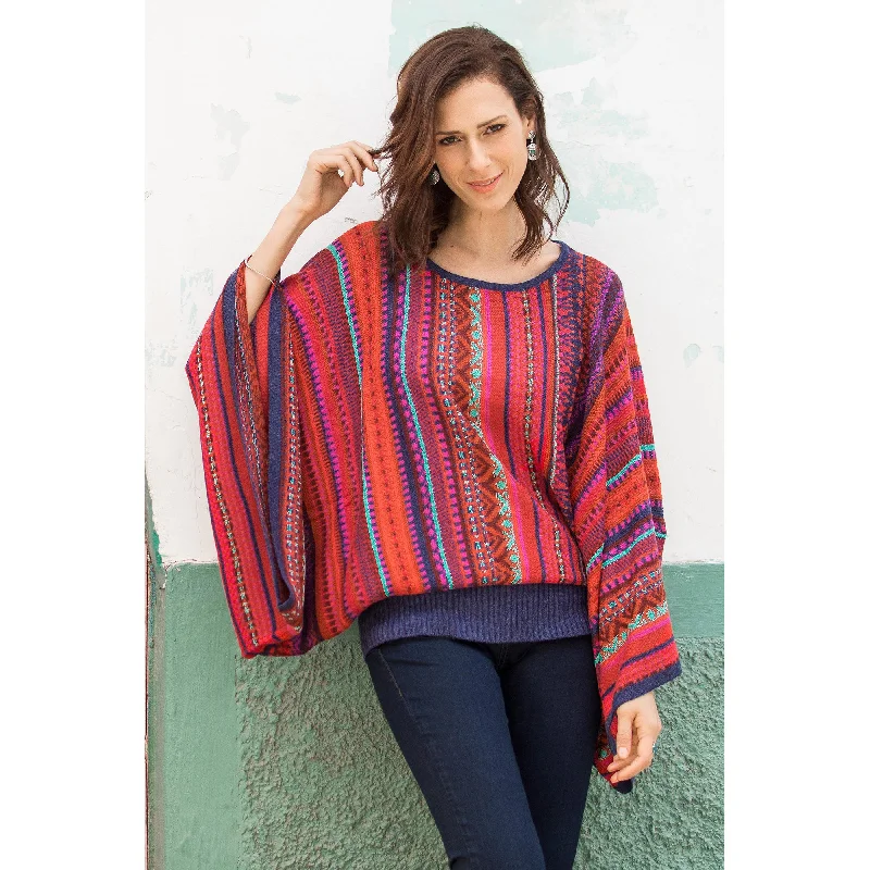 Cuzco Dance Multicolor Kimono Sleeve Sweater