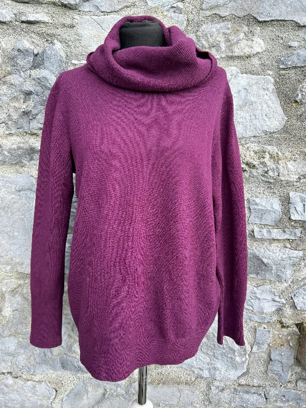 Purple cowl neck jumper uk 14