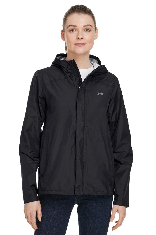 windbreaker jacketUnder Armour Womens Cloudstrike 2.0 Waterproof Full Zip Hooded Jacket - Black