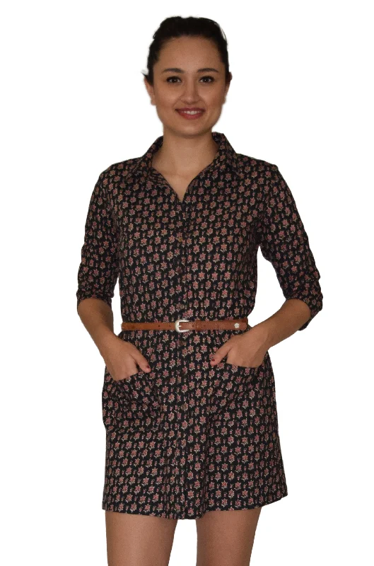 wool dressRiti Pure Cotton Hand Block Printed Shirt Dress Tunic Top