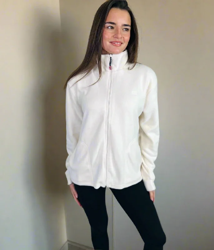 stylish performance hoodieIvory Polar Fleece Jacket