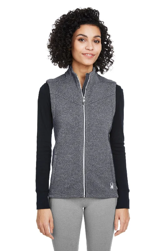 fitted coatSpyder Womens Pursuit Full Zip Vest - Heather Black/Polar Grey