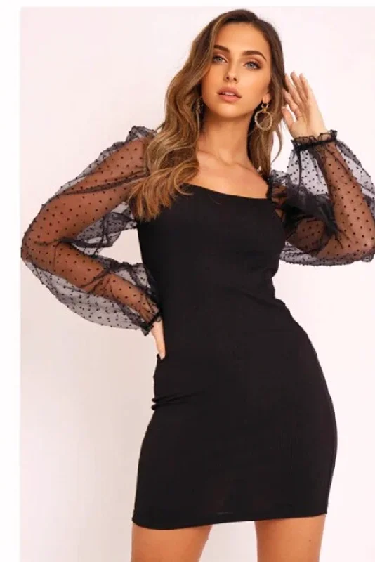 tiered dressJulia Fashion - New Summer Women Mesh Sheer Bodycon Mini Dress