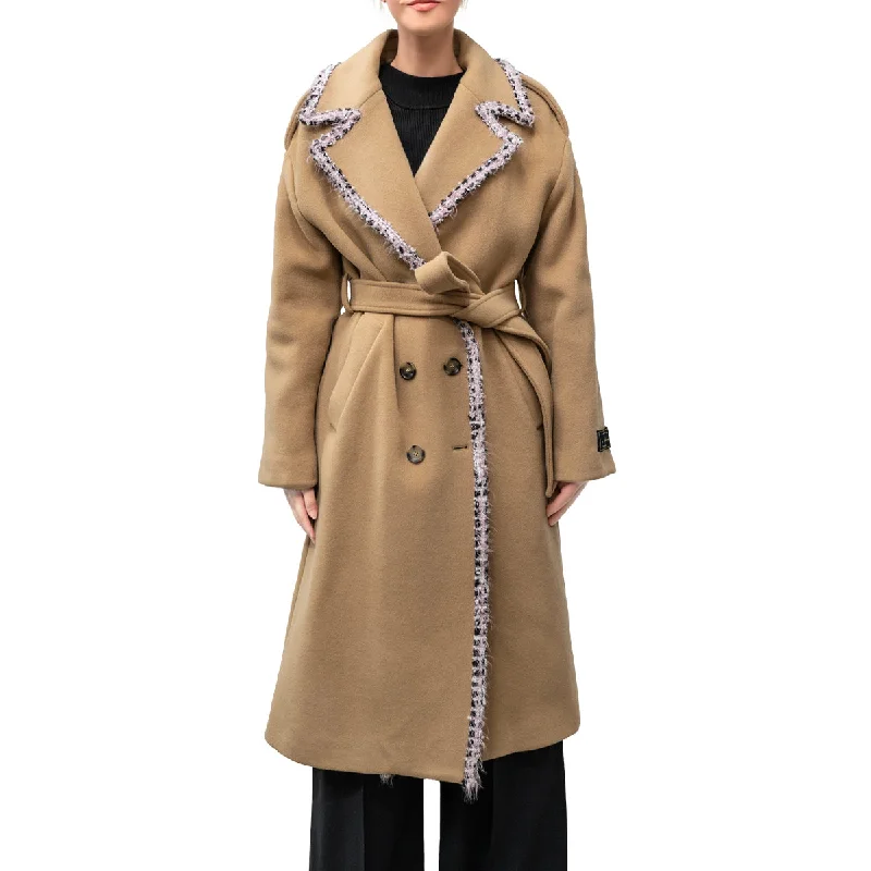 relaxed fit coatWomen's Wool Felt Coat Beige