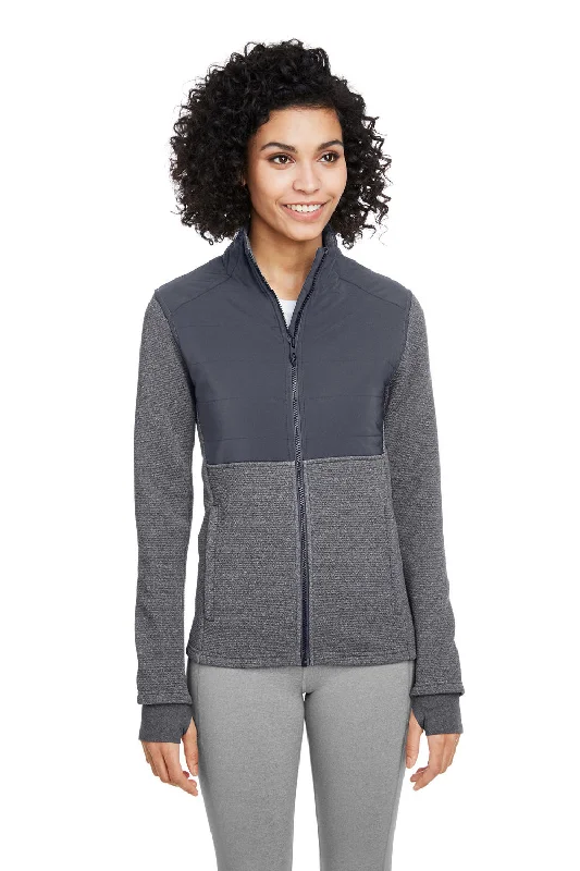 modern coatSpyder Womens Pursuit Full Zip Jacket - Heather Black/Polar Grey