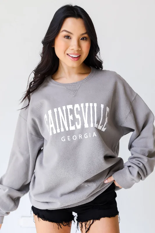 bold workout sweatshirtGrey Gainesville Georgia Sweatshirt