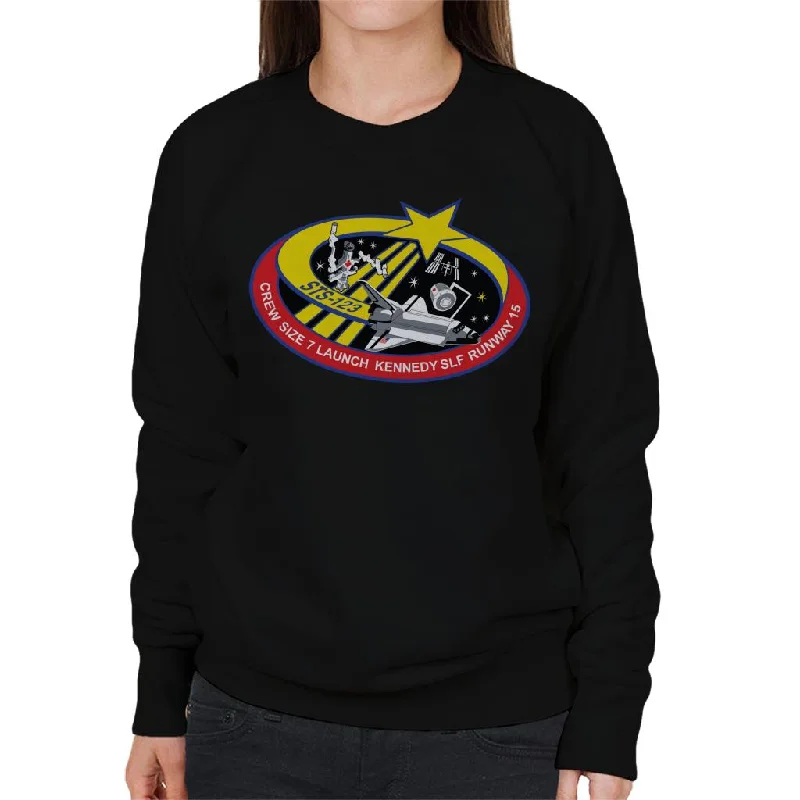 sleek workout sweatshirtNASA STS 123 Space Shuttle Endeavour Mission Patch Women's Sweatshirt