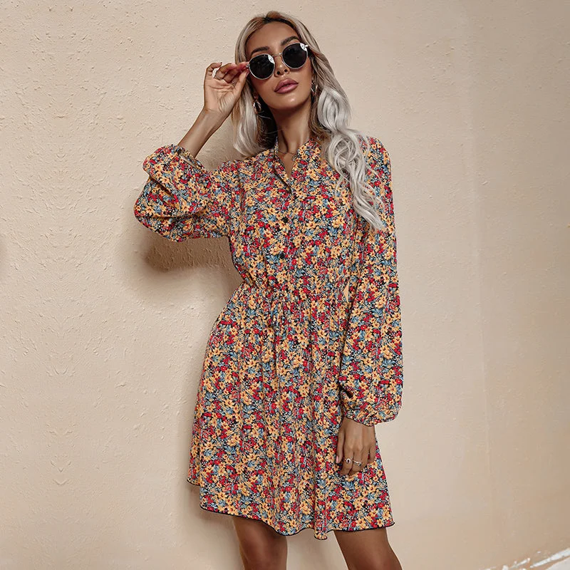 silk dressJulia Fashion - Women  Shirt Dress Big Hem Short Dress