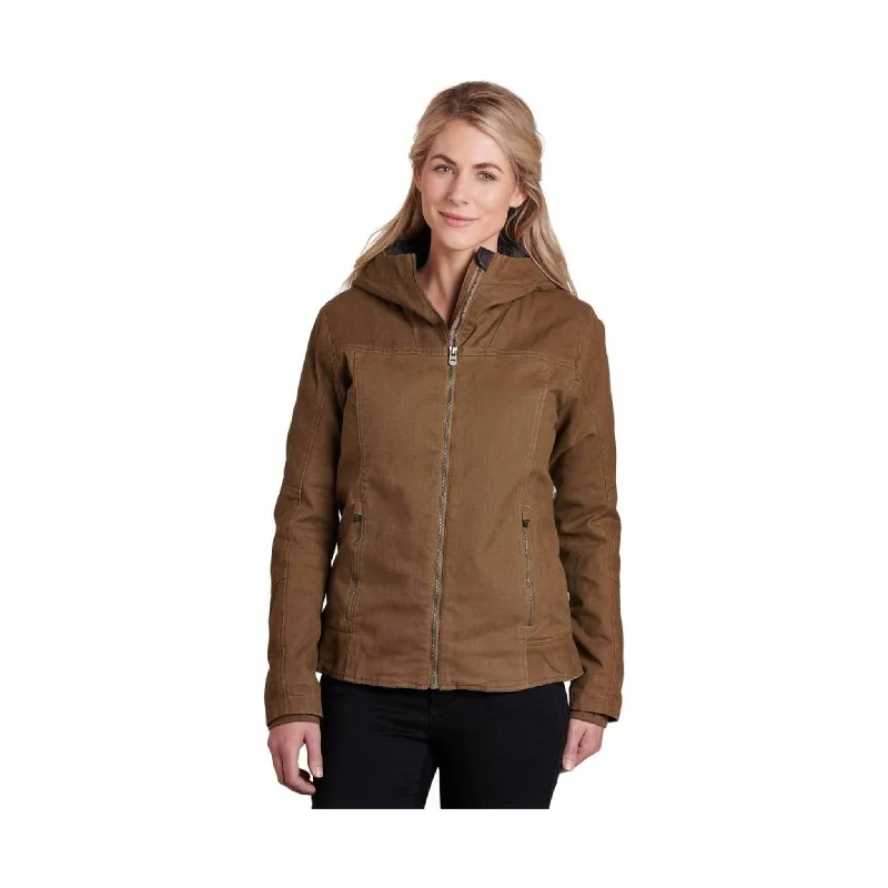 relaxed winter jacketKuhl Women's Law Fleece Lined Hoody - Dark Khaki