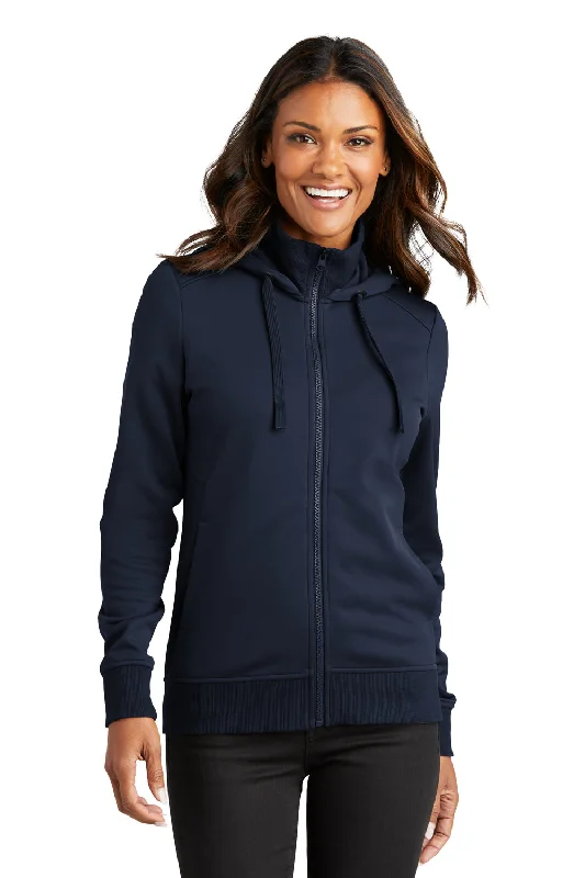 oversized trench coatPort Authority Womens Smooth Fleece Full Zip Hooded Jacket - River Navy Blue