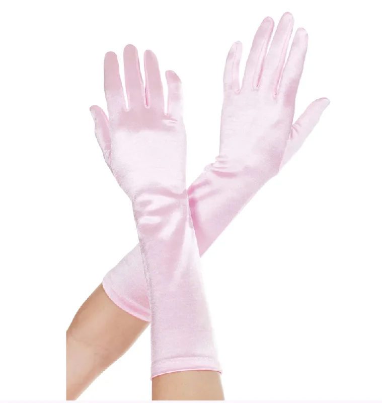 casual shift dressLight Pink Satin Gloves