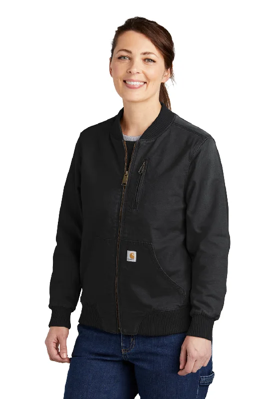 soft coatCarhartt Womens Crawford Rugged Flex Full Zip Jacket - Black