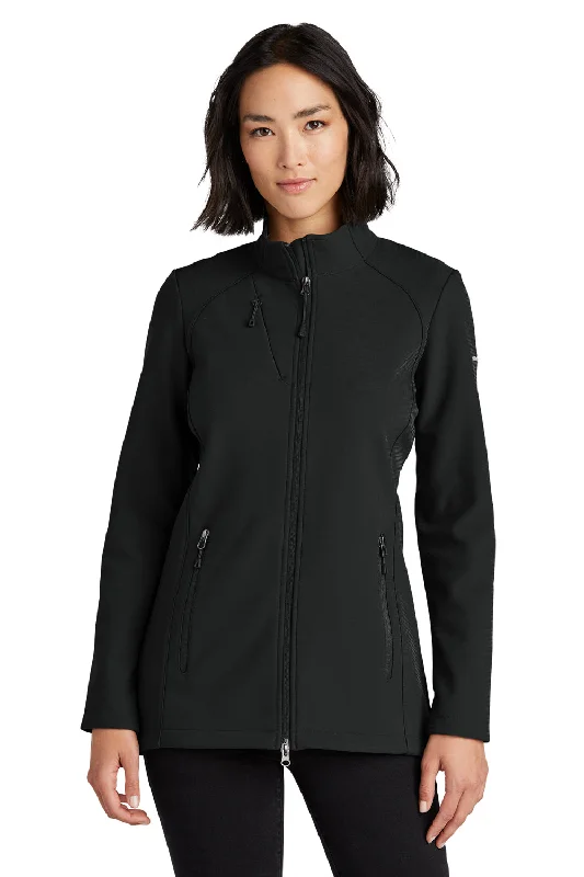 windproof jacketEddie Bauer Womens Stretch Water Resistant Full Zip Soft Shell Jacket - Deep Black