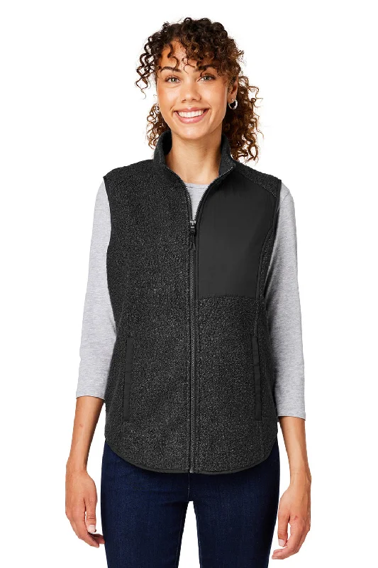 fitted trench coatNorth End Womens Aura Sweater Fleece Full Zip Vest - Black