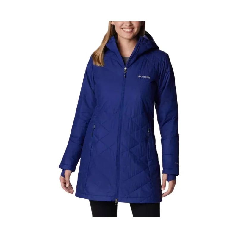 cold weather coatColumbia Women's Heavenly Long Hooded Jacket - Dark Sapphire