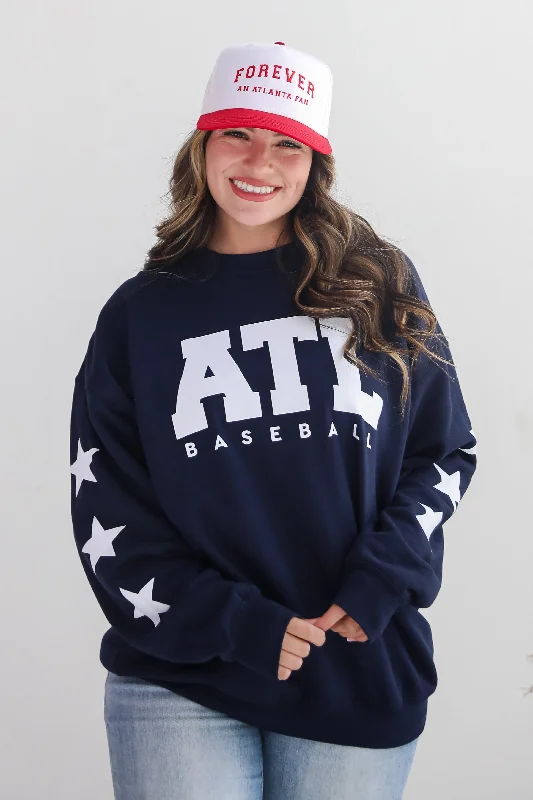 performance gym sweatshirtNavy ATL Baseball Star Sweatshirt