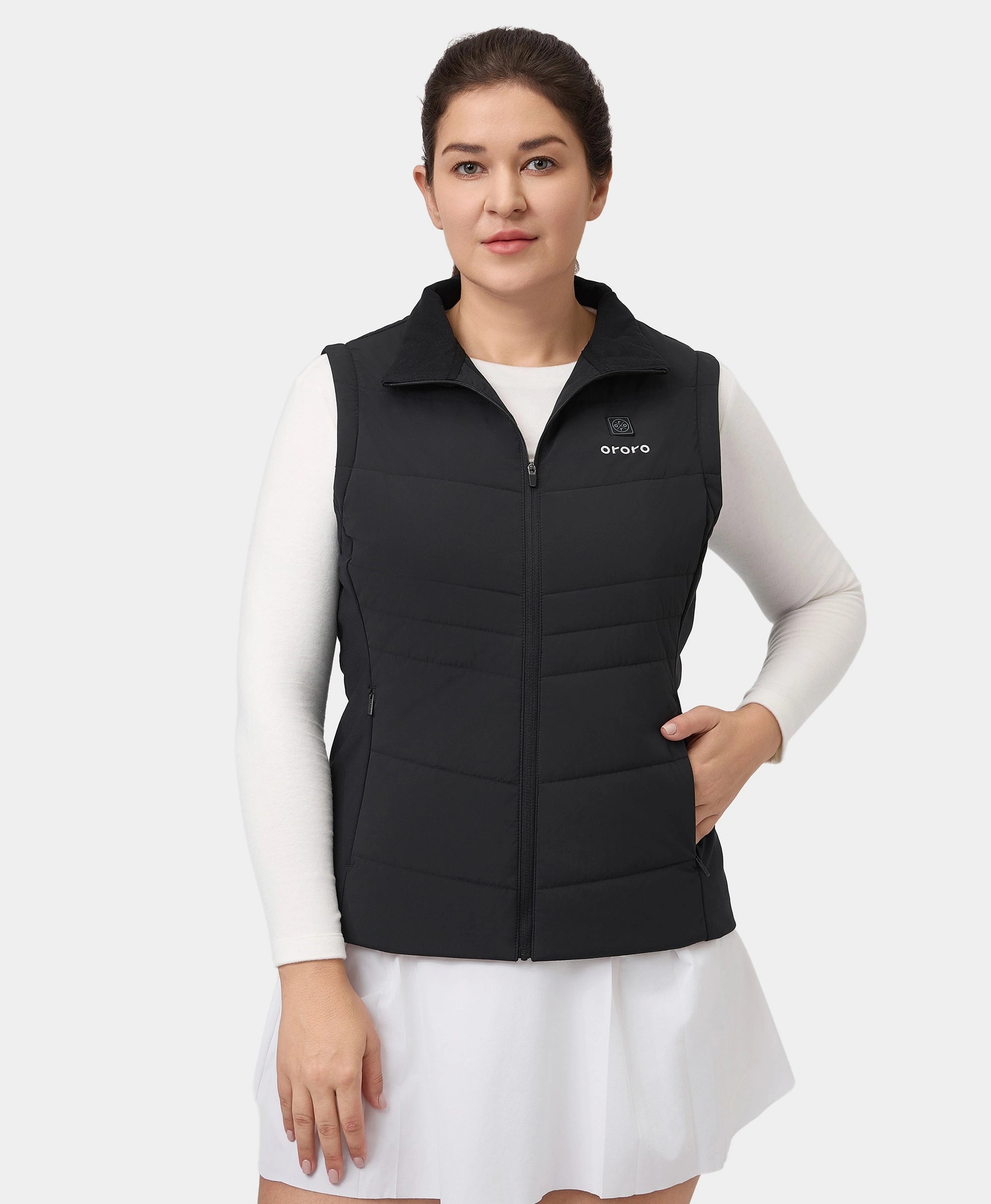 simple hoodieTurnberry Women's Heated Golf Jacket with Zip-off Sleeves