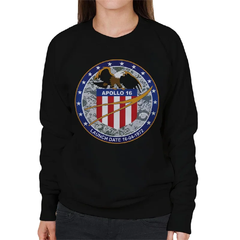 performance workout sweatshirtNASA Apollo 16 Mission Badge Women's Sweatshirt