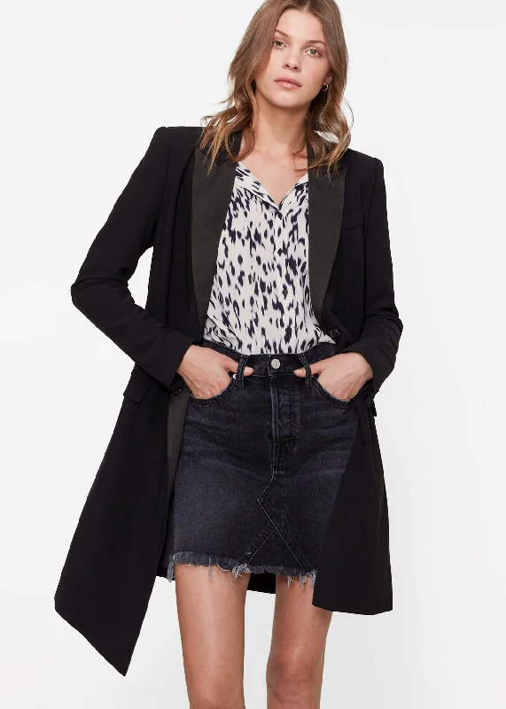 wool-blend coatWomen's Double Breasted Long Blazer