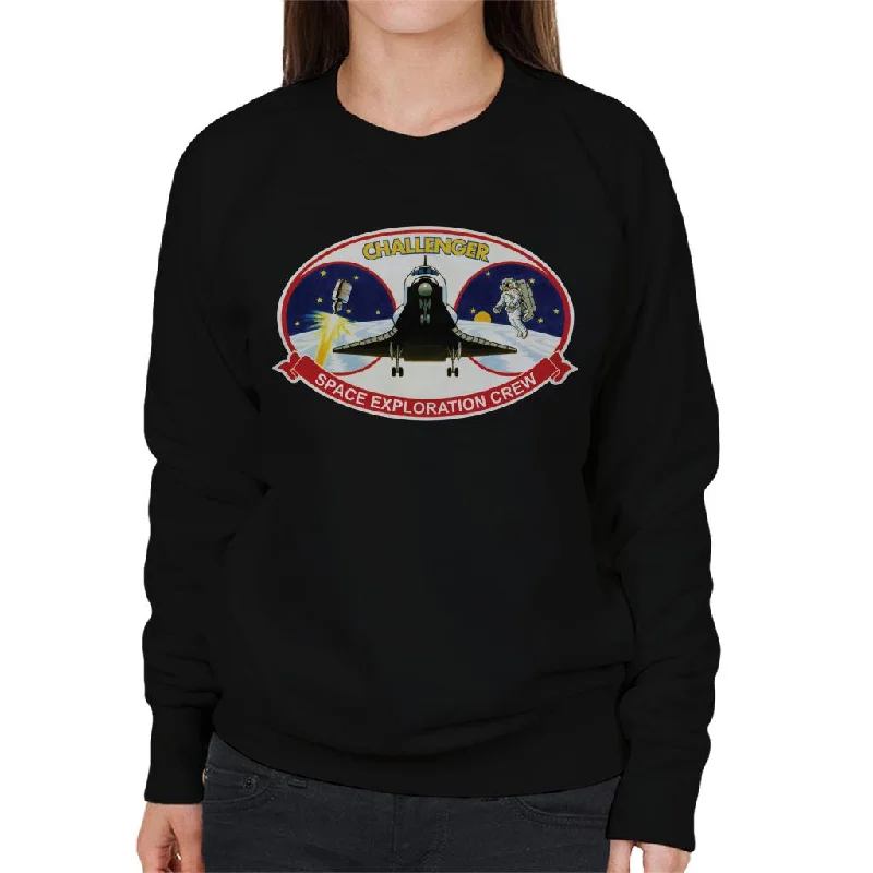 pullover workout hoodieNASA STS 41B Challenger Mission Patch Women's Sweatshirt