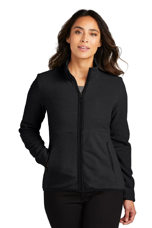 sleek trench coatPort Authority Womens Connection Pill Resistant Fleece Full Zip Jacket - Deep Black