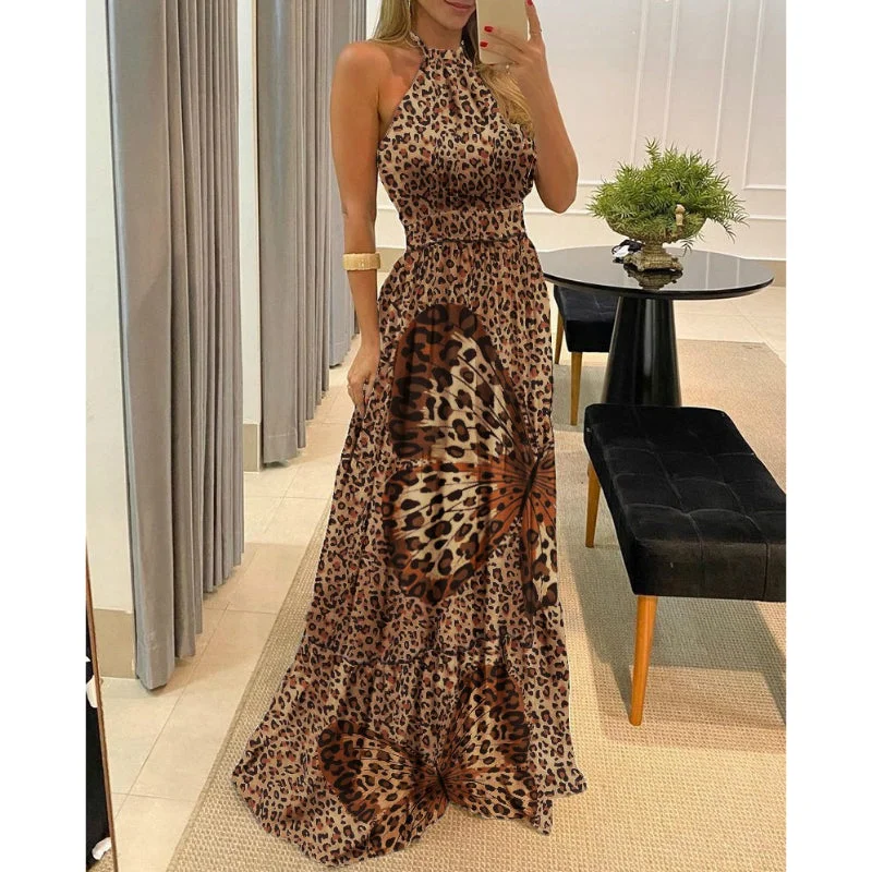 trendy bodycon dressJulia Fashion - Women Leopard Dress