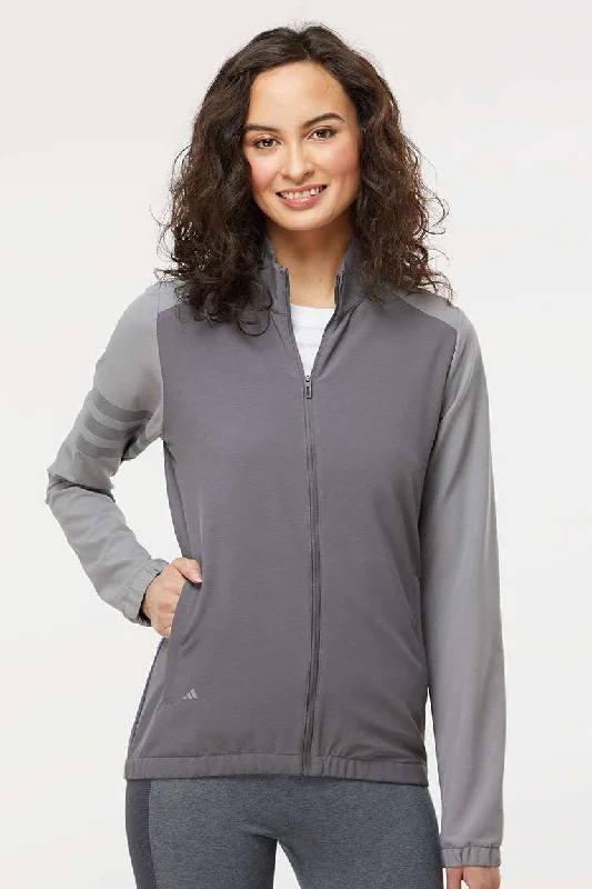 lightweight winter coatAdidas Womens 3 Stripes Full Zip Jacket - Grey - Closeout