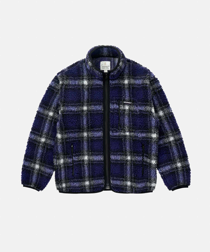 lightweight coatShadow Plaid Sherpa Jacket