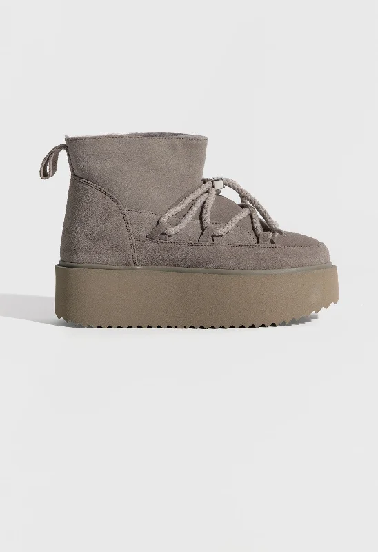 versatile gym hoodieInuikii Classic Low Platform Winter Boot in Grey