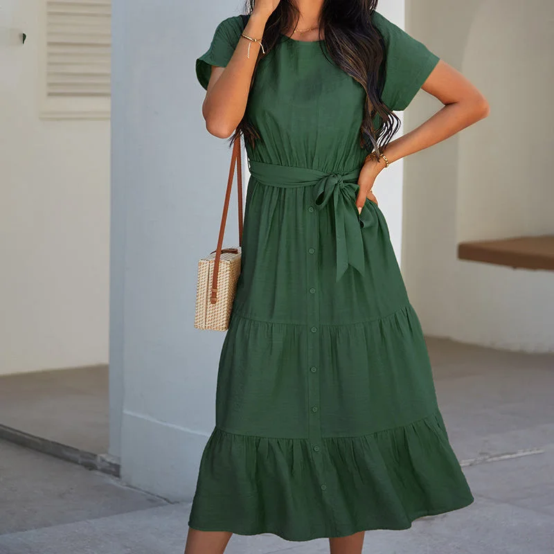 v-neck dressJulia Fashion - Fashion Midi Dress