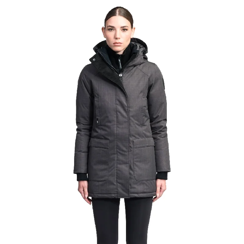 cozy wool-blend coatCarla Furless Women's Parka Steel Grey