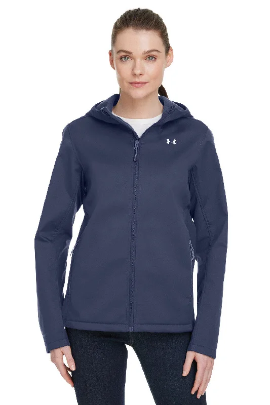 minimalist jacketUnder Armour Womens CGI Shield 2.0 Windproof & Waterproof Full Zip Hooded Jacket - Midnight Navy Blue