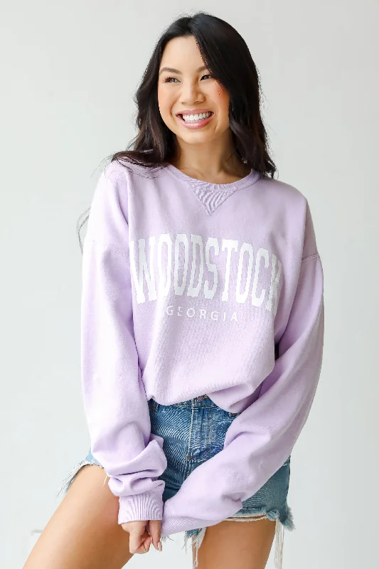 activewear hoodieLavender Woodstock Georgia Sweatshirt