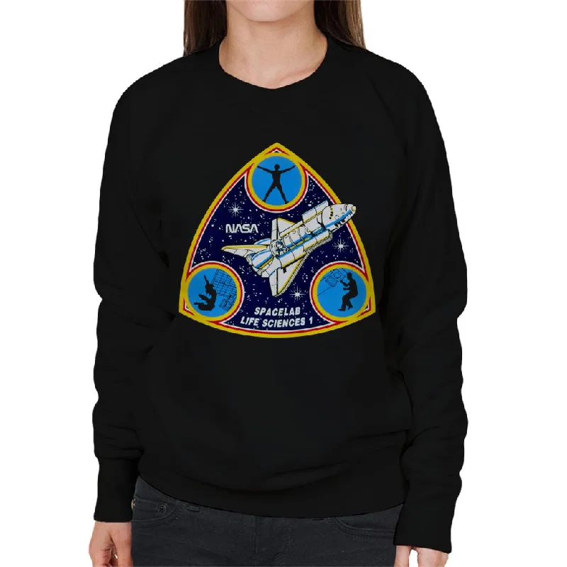 fashion gym hoodieNASA Spacelab Life Sciences 1 Mission Badge Women's Sweatshirt