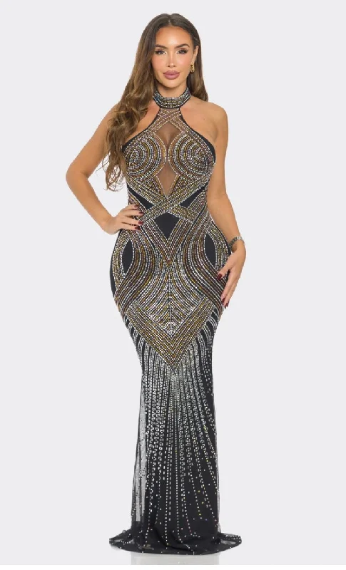 one-shoulder dressTurn Heads in This Gorgeous Rhinestone Choker Neck Off Shoulder Gown